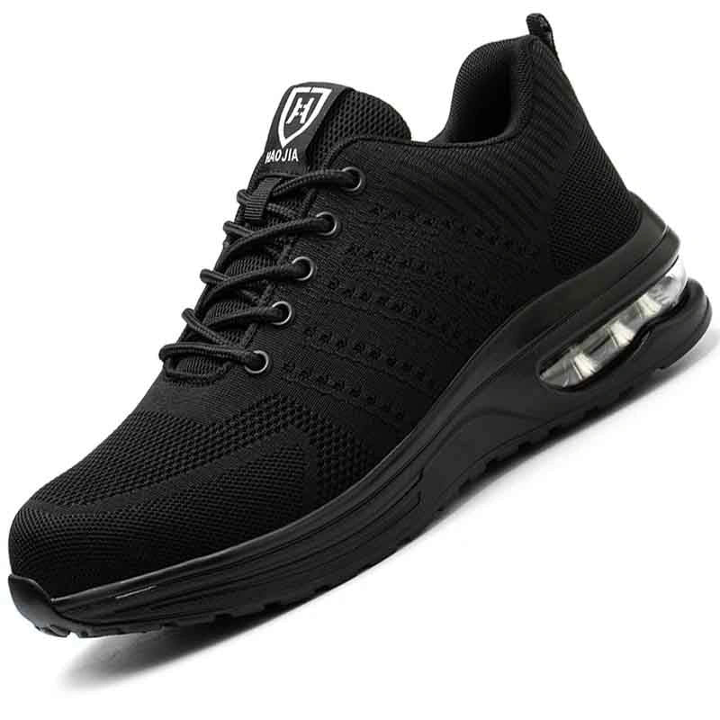 Baskets de Securite legeres et confortables unisexe avec embout en acier noir1