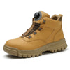 Bottes de Securite legeres Impermeables avec boutons rotatifs - unisexe marron