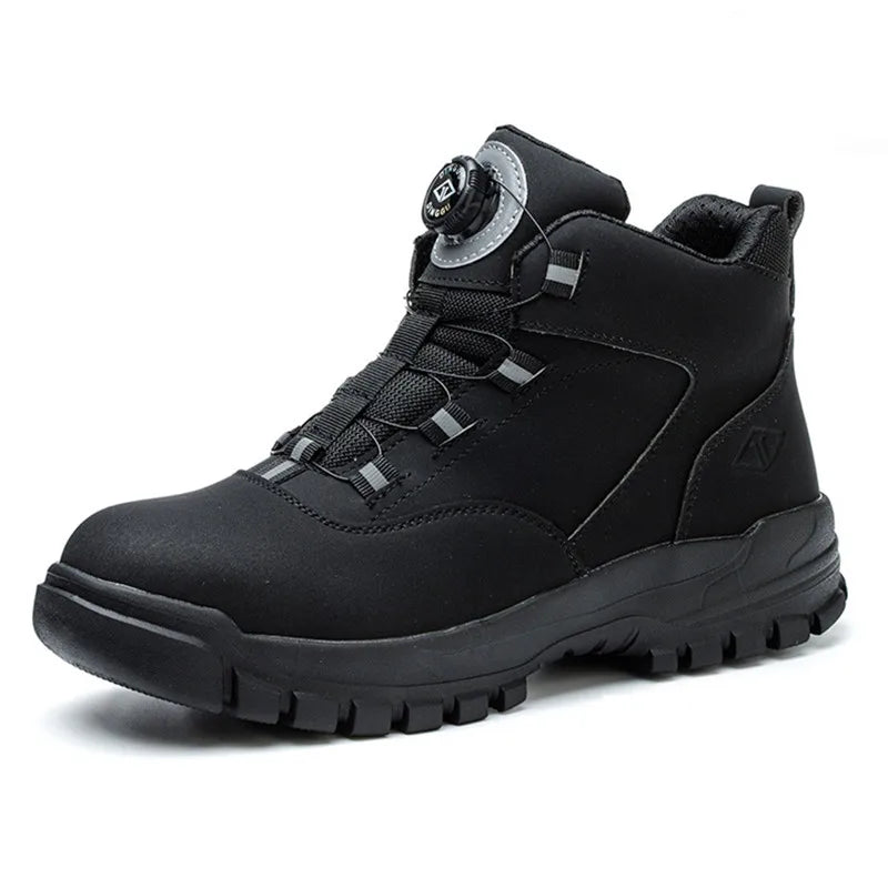 Bottes de Securite legeres Impermeables avec boutons rotatifs - unisexe noir1
