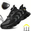 chaussures de securite confort et anti-ecrasement en acier pour homme gris